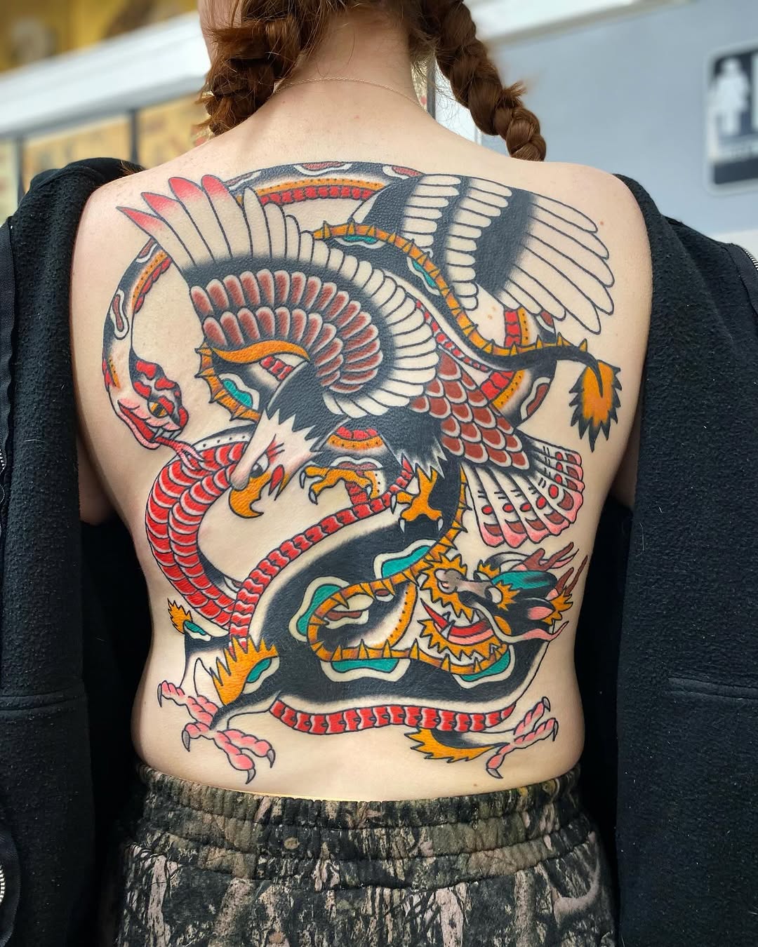 Tattoo by @rubber_band_dan — american_traditional, japanese_irezumi