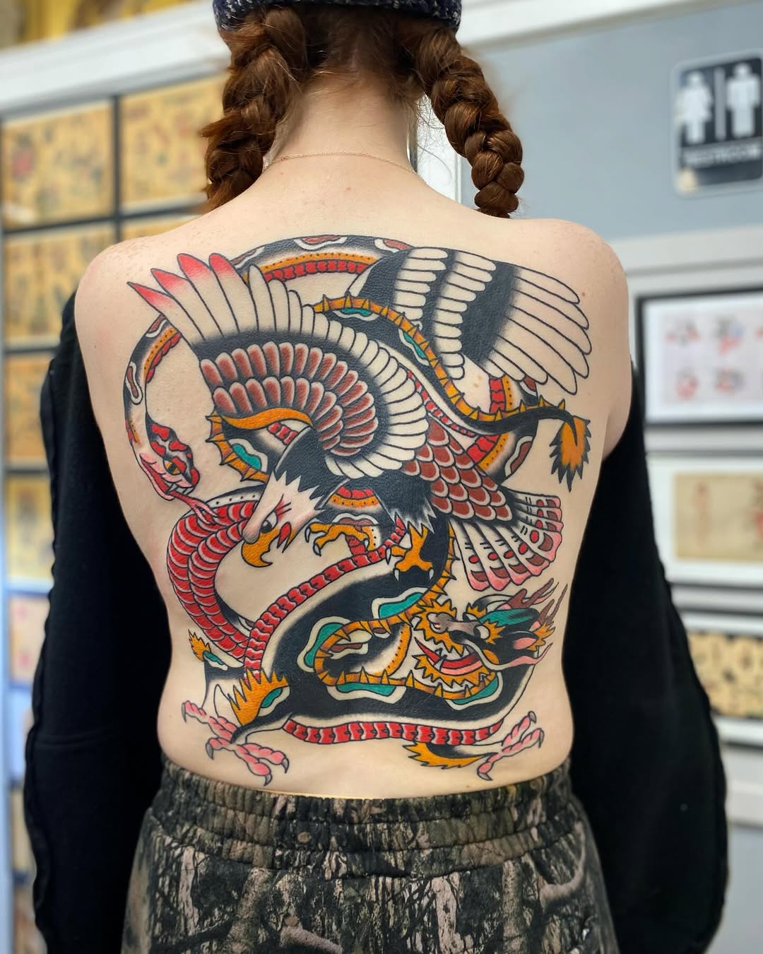 Tattoo by @rubber_band_dan — american_traditional, japanese_irezumi