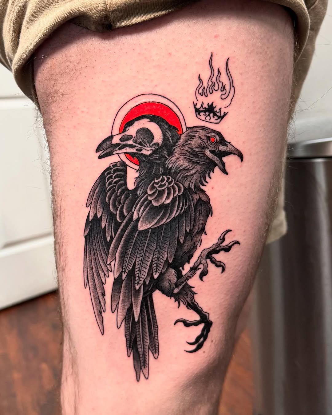 Tattoo by @inkofeden — blackwork