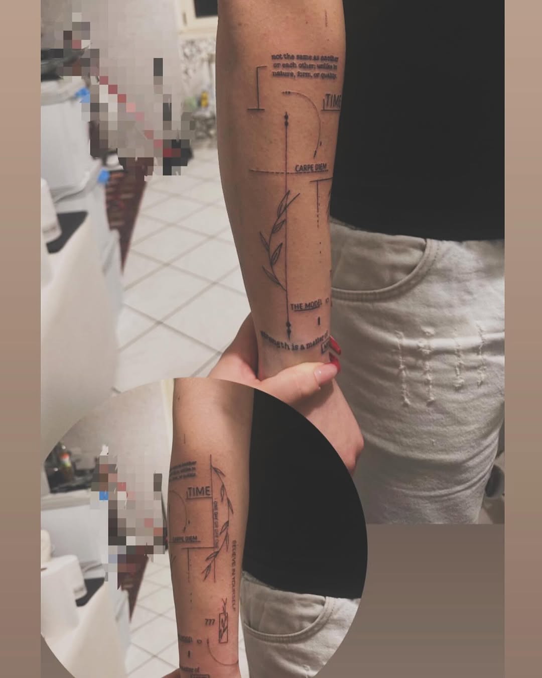 Tattoo by @_therosetattoo_ — lettering_script, fine_line