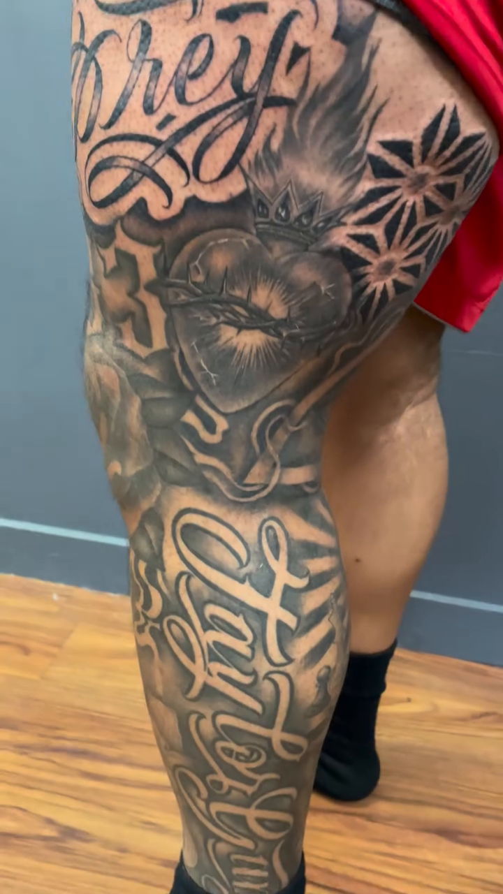 Tattoo by @bohemianblake — lettering_script, black_and_grey