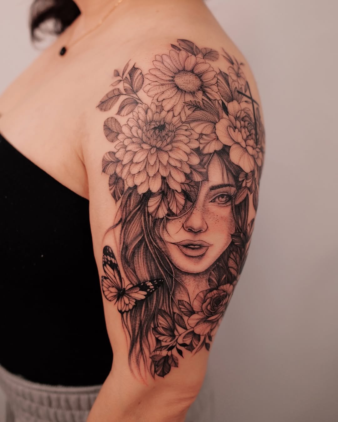 Tattoo by @sky.tattooist17 — realism, black_and_grey