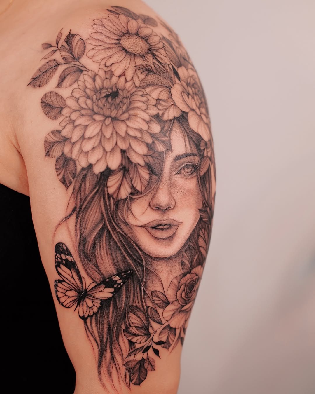 Tattoo by @sky.tattooist17 — realism, black_and_grey