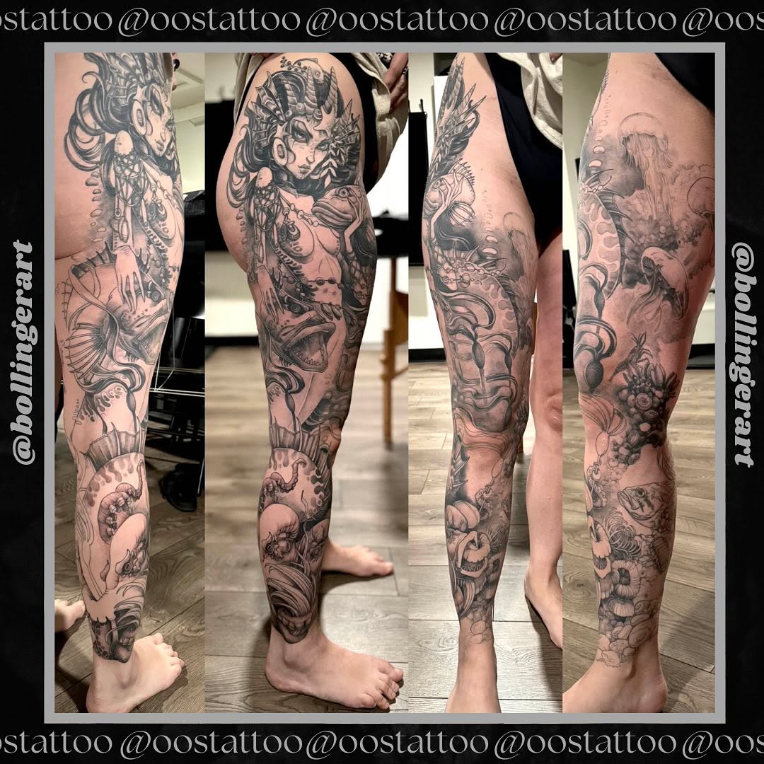 Tattoo by @bollingerart — black_and_grey, realism