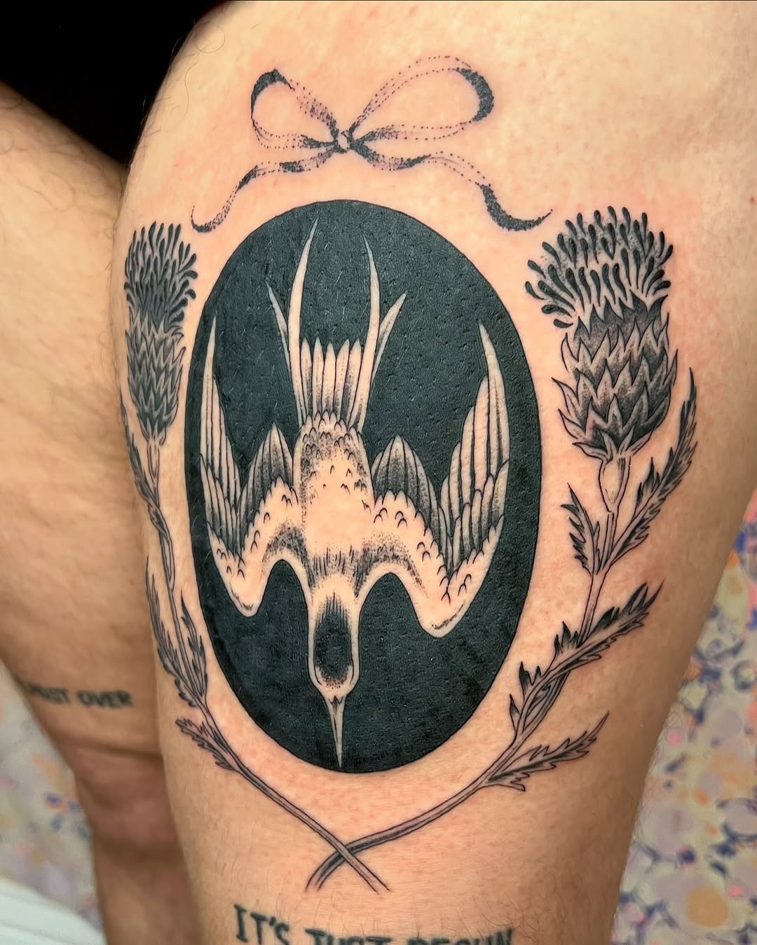 Tattoo by @thineownself.tattoo — black_and_grey, illustrative
