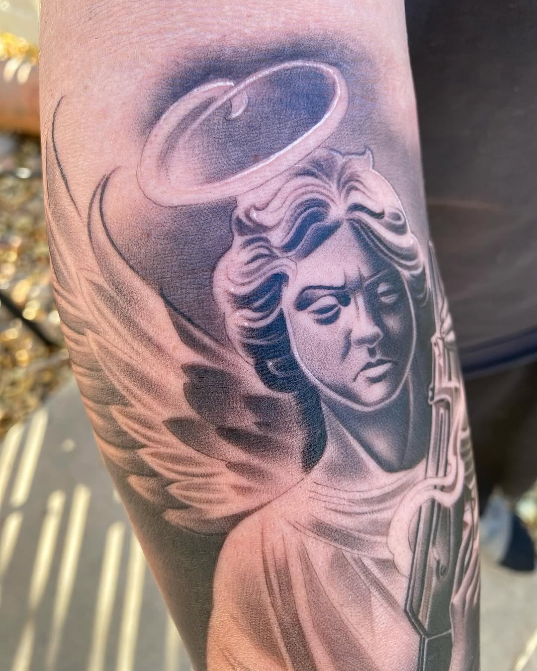 Tattoo by @eyesicktattooos — black_and_grey, realism