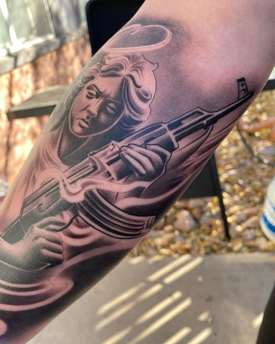 Tattoo by @eyesicktattooos — black_and_grey, realism
