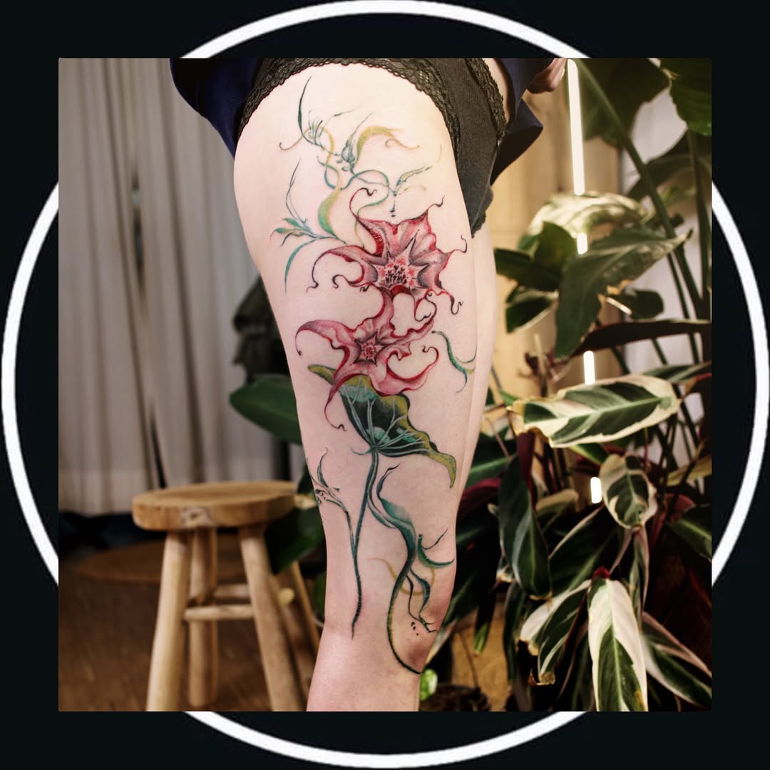 Tattoo by @tattoosgumi — watercolor, fine_line