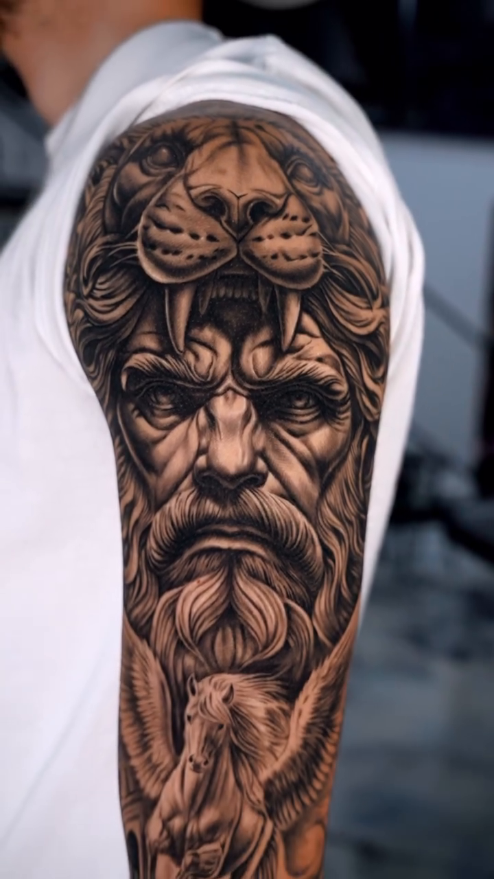 Tattoo by @brayan_ink_tattoo β realism, black_and_grey