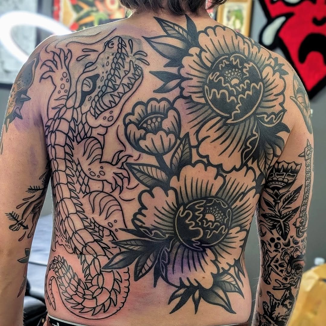 Tattoo by @sinisterspud — american_traditional, black_and_grey