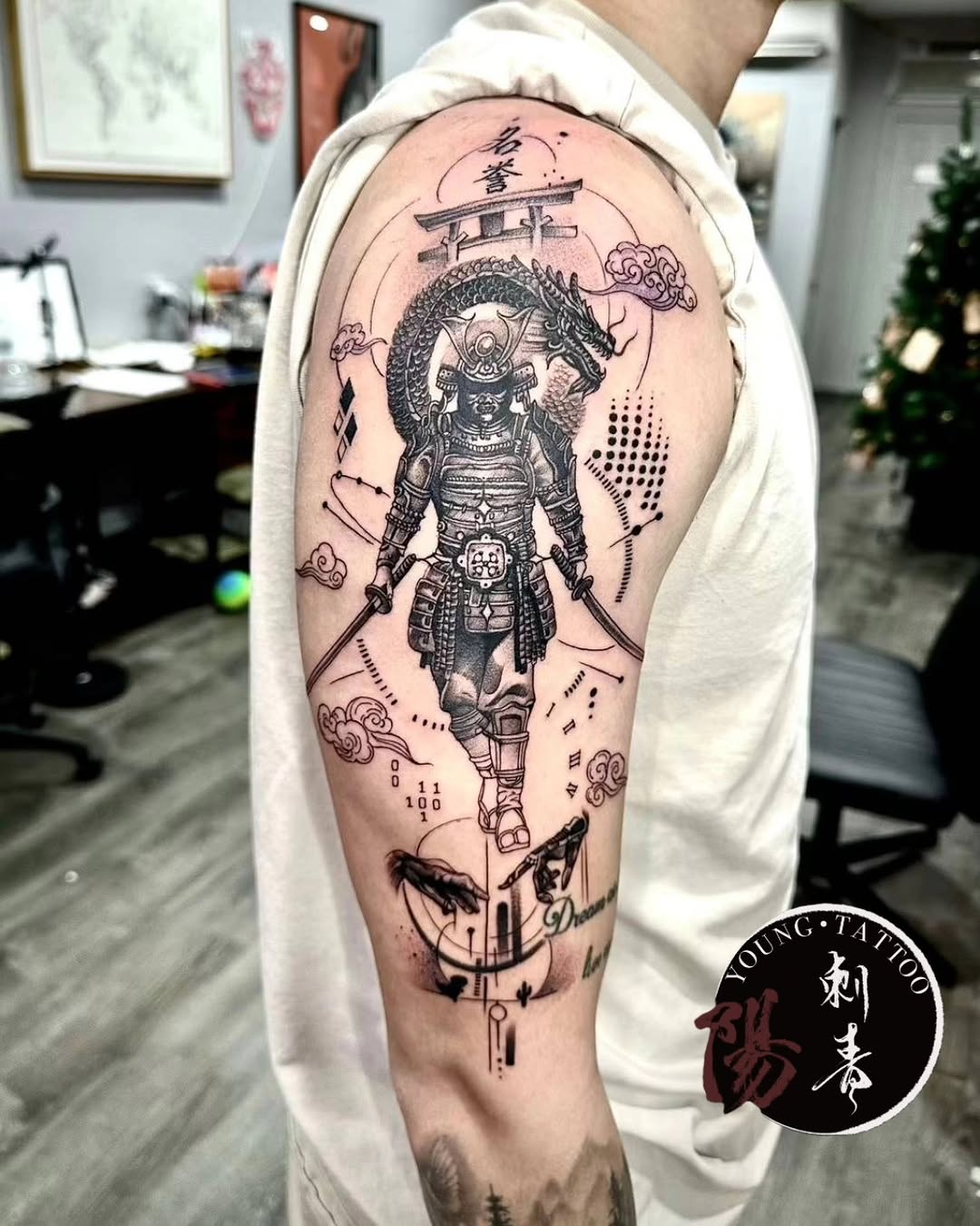 Tattoo by @christina__tattoo — black_and_grey