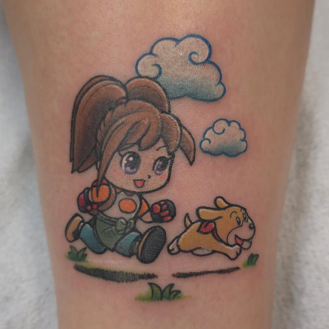 Tattoo by @littleshadowtattoos — new_school, anime