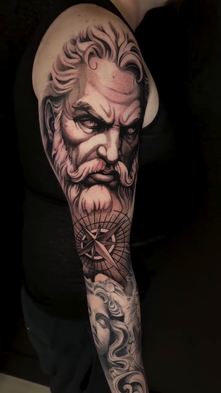 Tattoo by @jiannatattoos — realism, black_and_grey