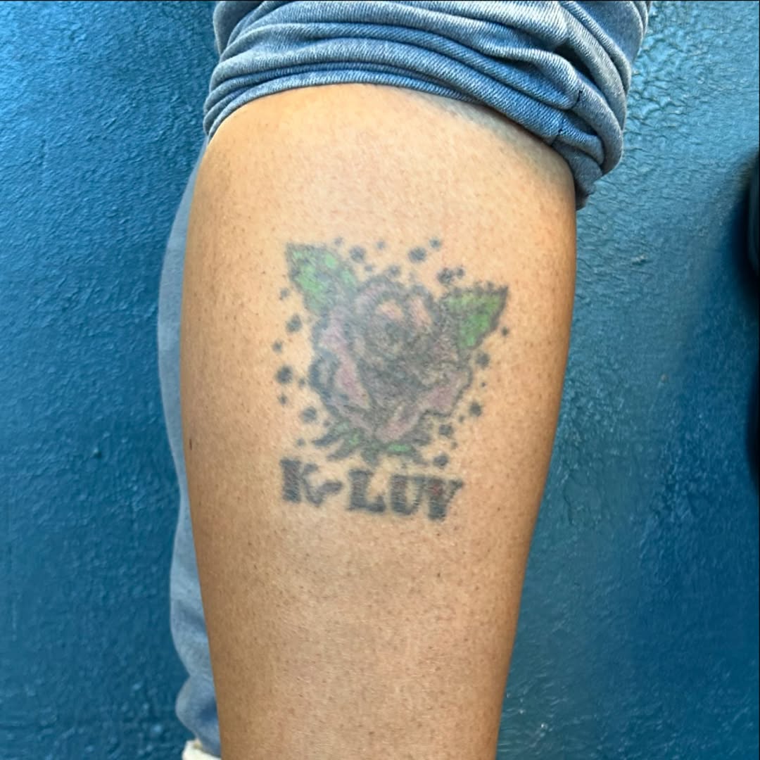 Tattoo by @lildebbie214 — chicano, lettering_script
