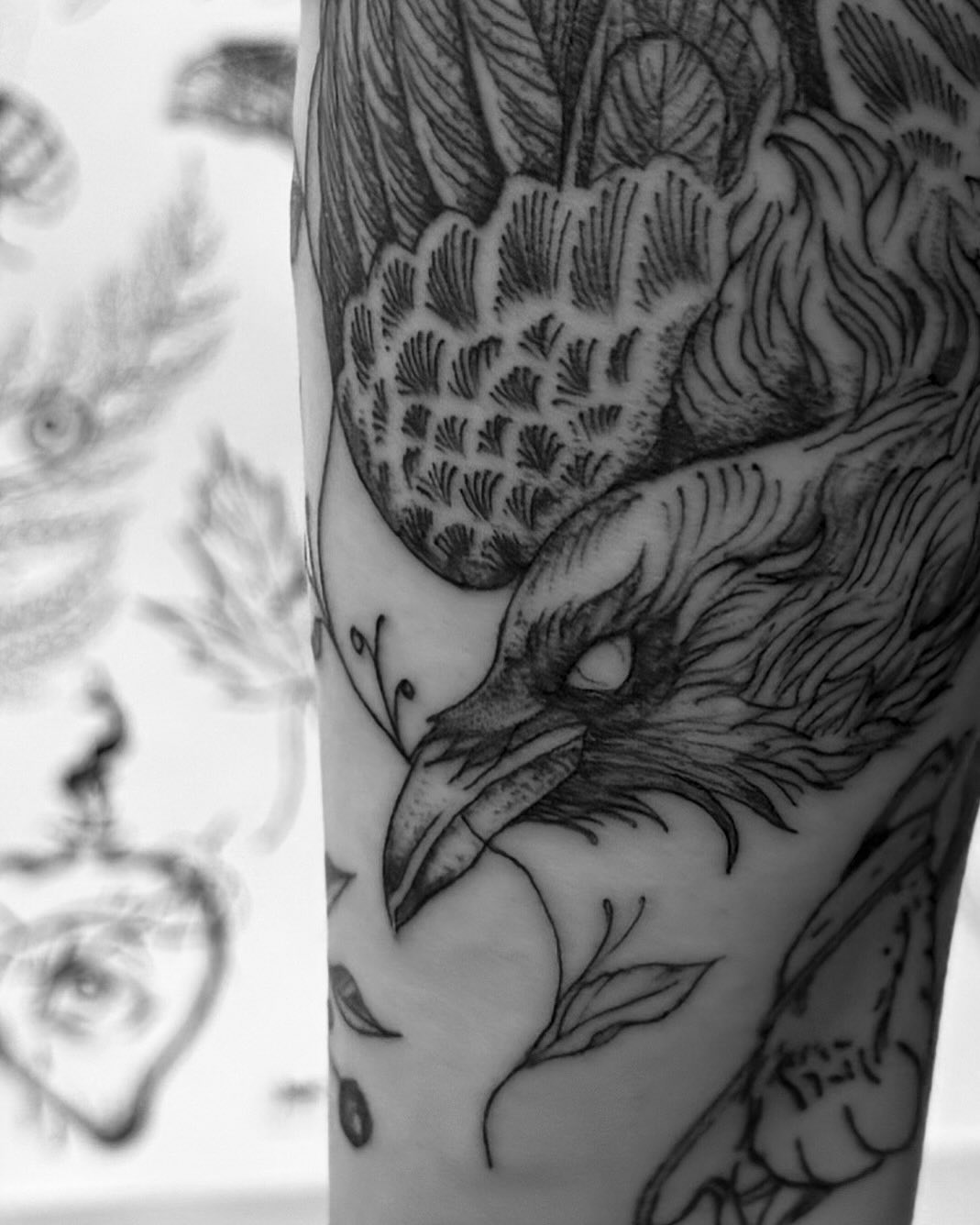 Tattoo by @thylacinetattoo — blackwork