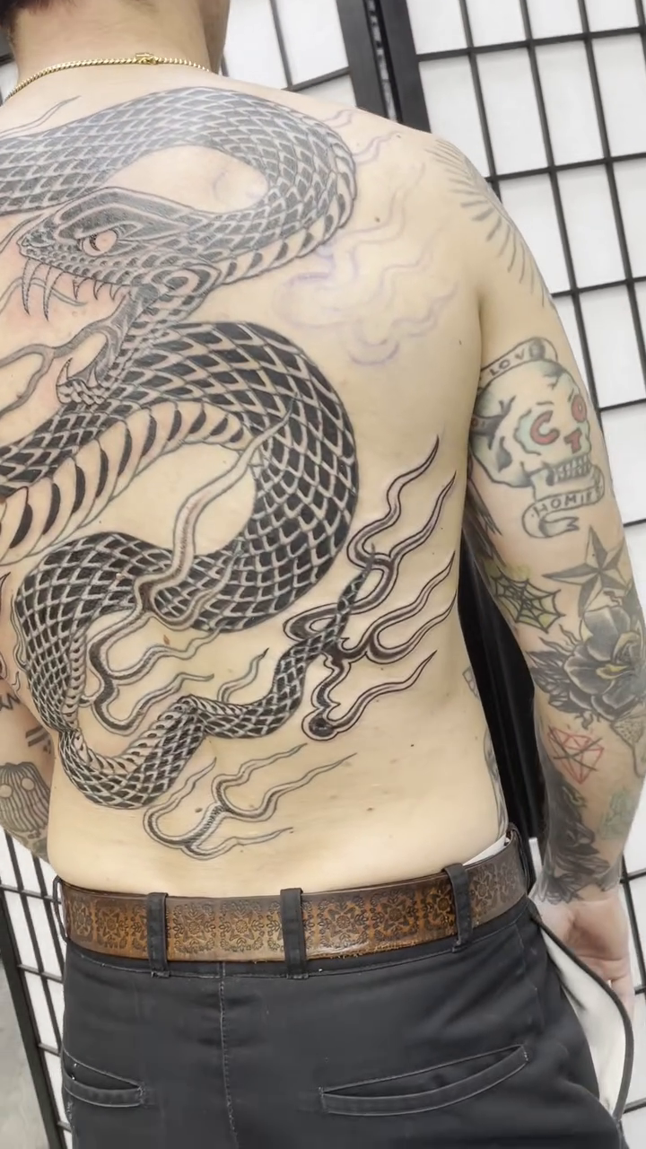 Tattoo by @jonah_levin — japanese_irezumi, black_and_grey