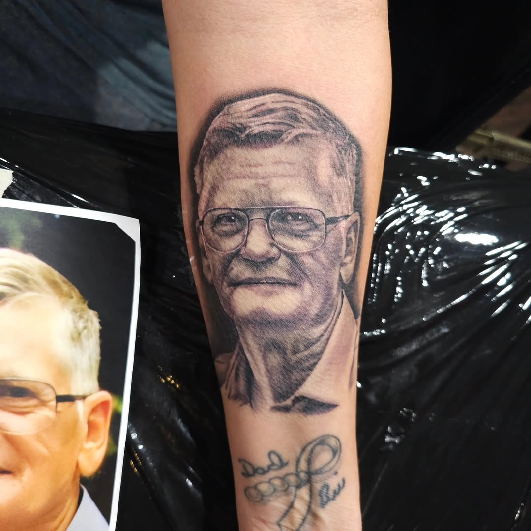 Tattoo by @fromthefiretattoo605 — realism, black_and_grey
