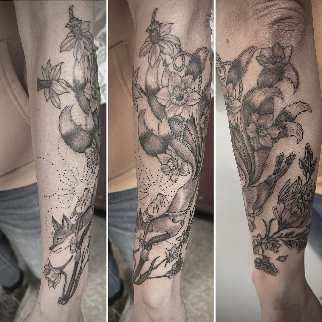 Tattoo by @the_slim_reaper_tattoo — black_and_grey