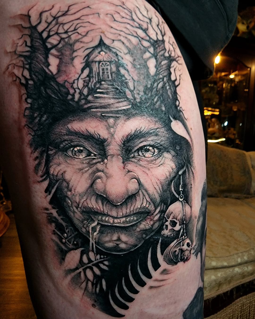 Tattoo by @401tattoo — dark_realism, black_and_grey