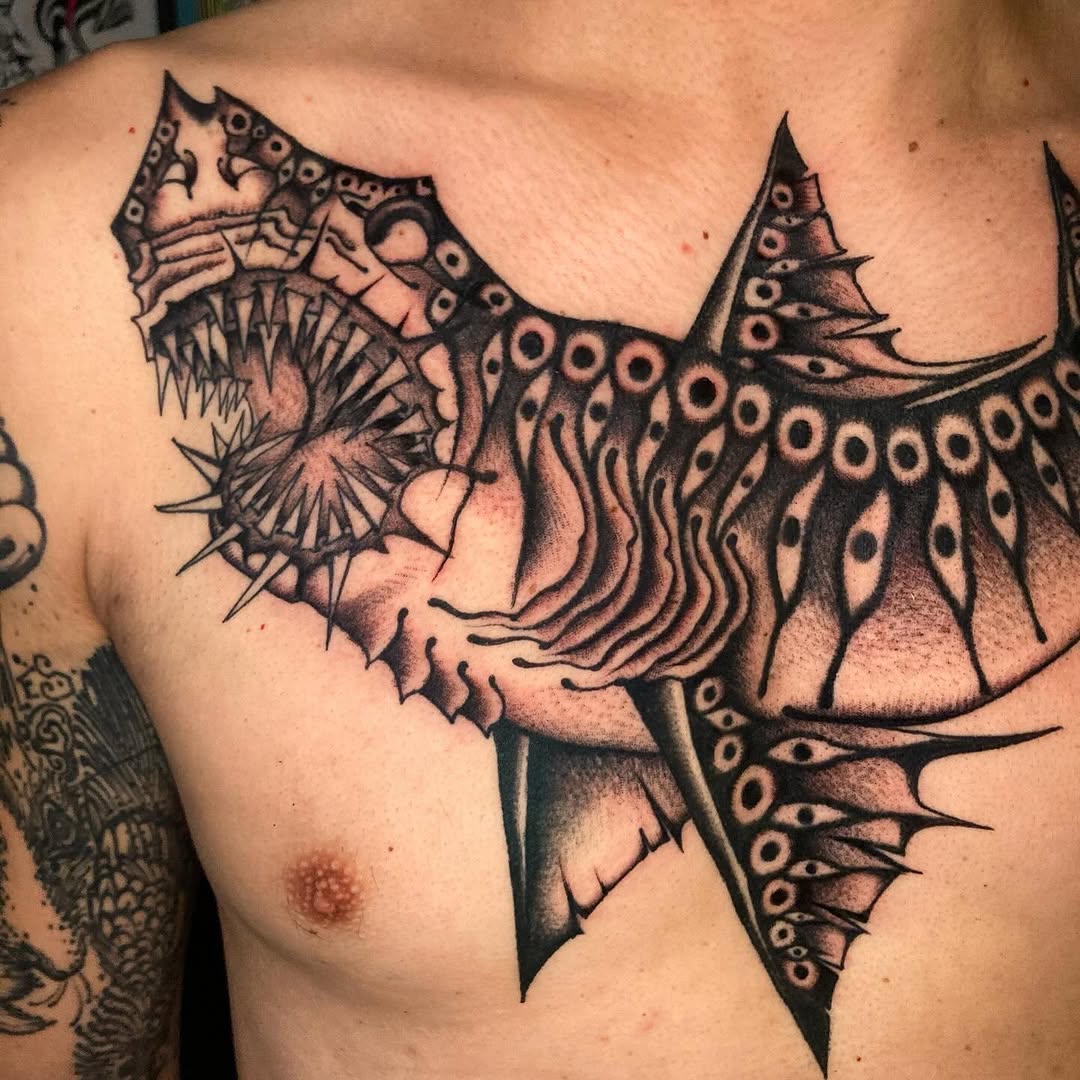 Tattoo by @nickhetzel — blackwork