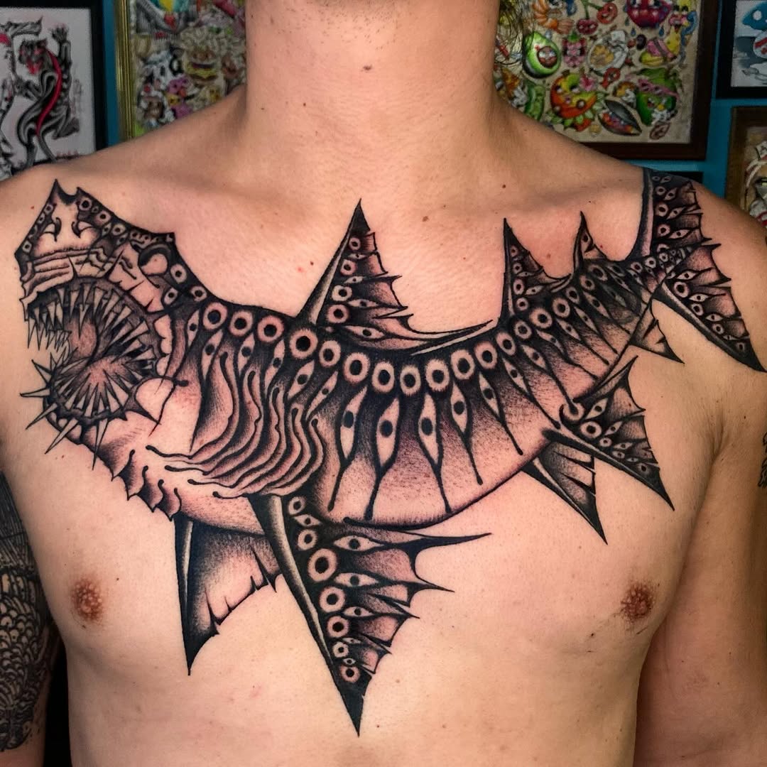 Tattoo by @nickhetzel — blackwork