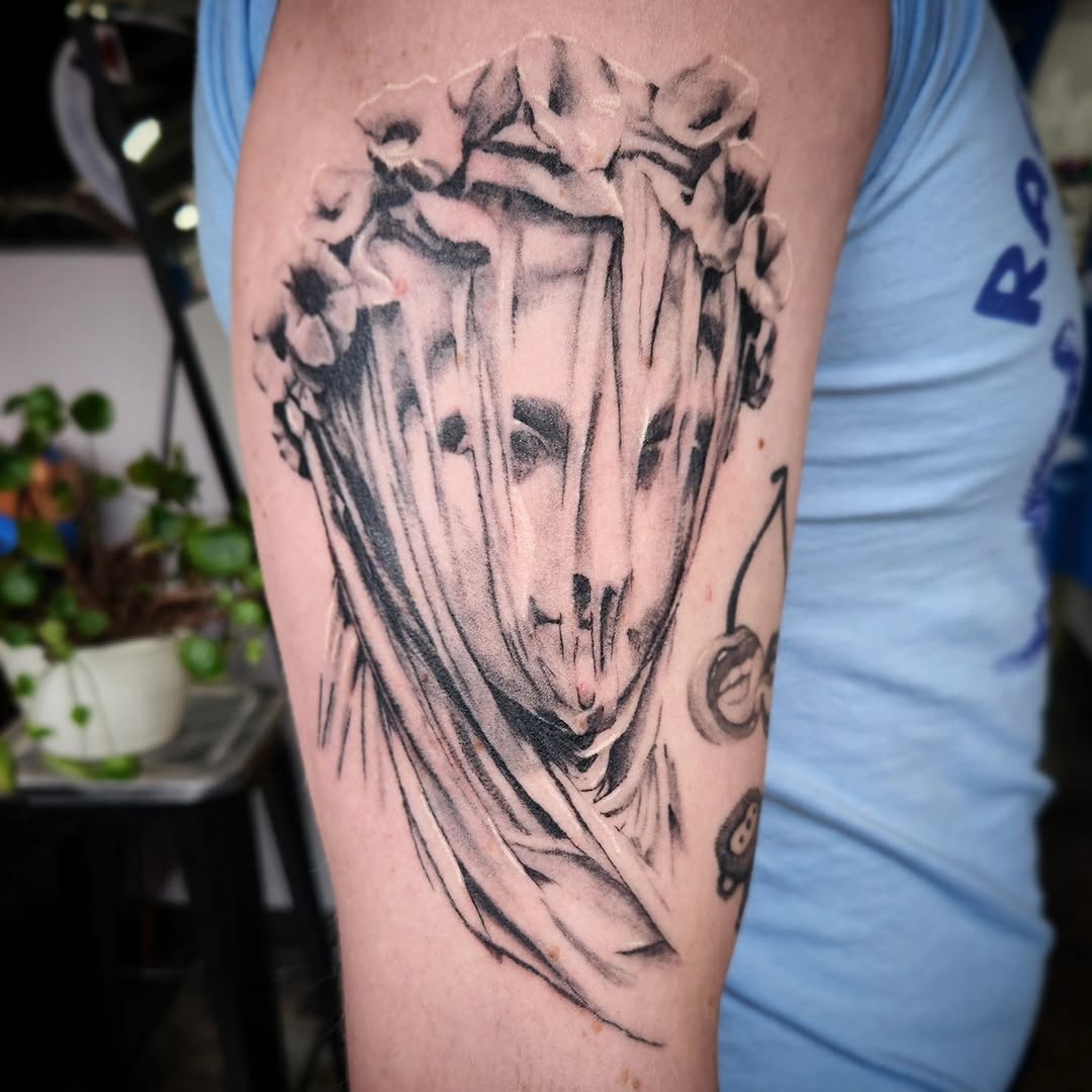 Tattoo by @bongobodyart — realism, black_and_grey