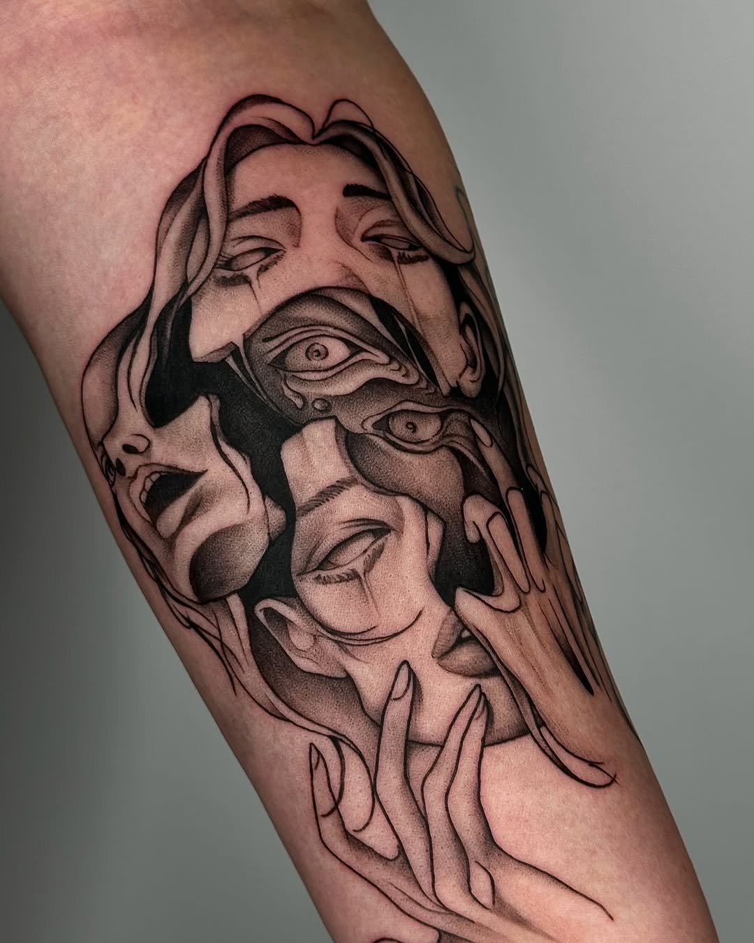 Tattoo by @art_lllex — black_and_grey, surrealism