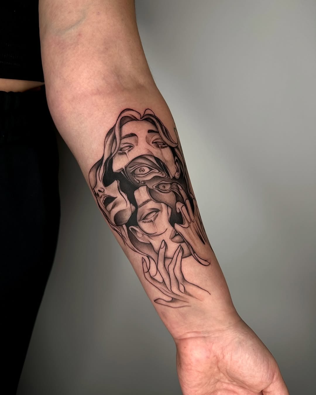 Tattoo by @art_lllex — dark_realism, black_and_grey