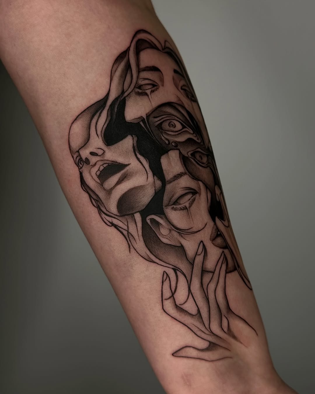 Tattoo by @art_lllex — dark_realism, black_and_grey