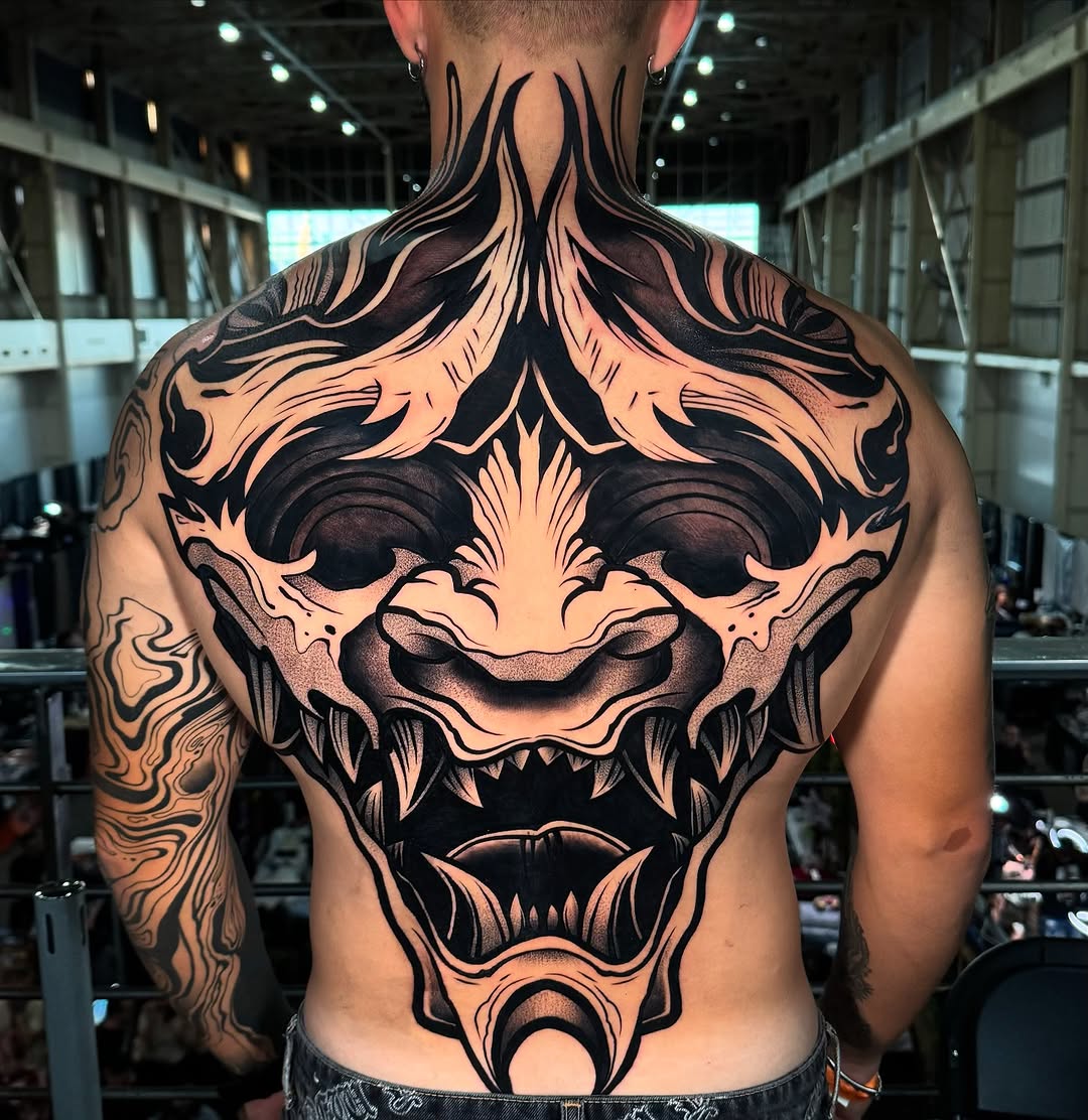 Tattoo by @rendertattoo β blackwork, black_and_grey