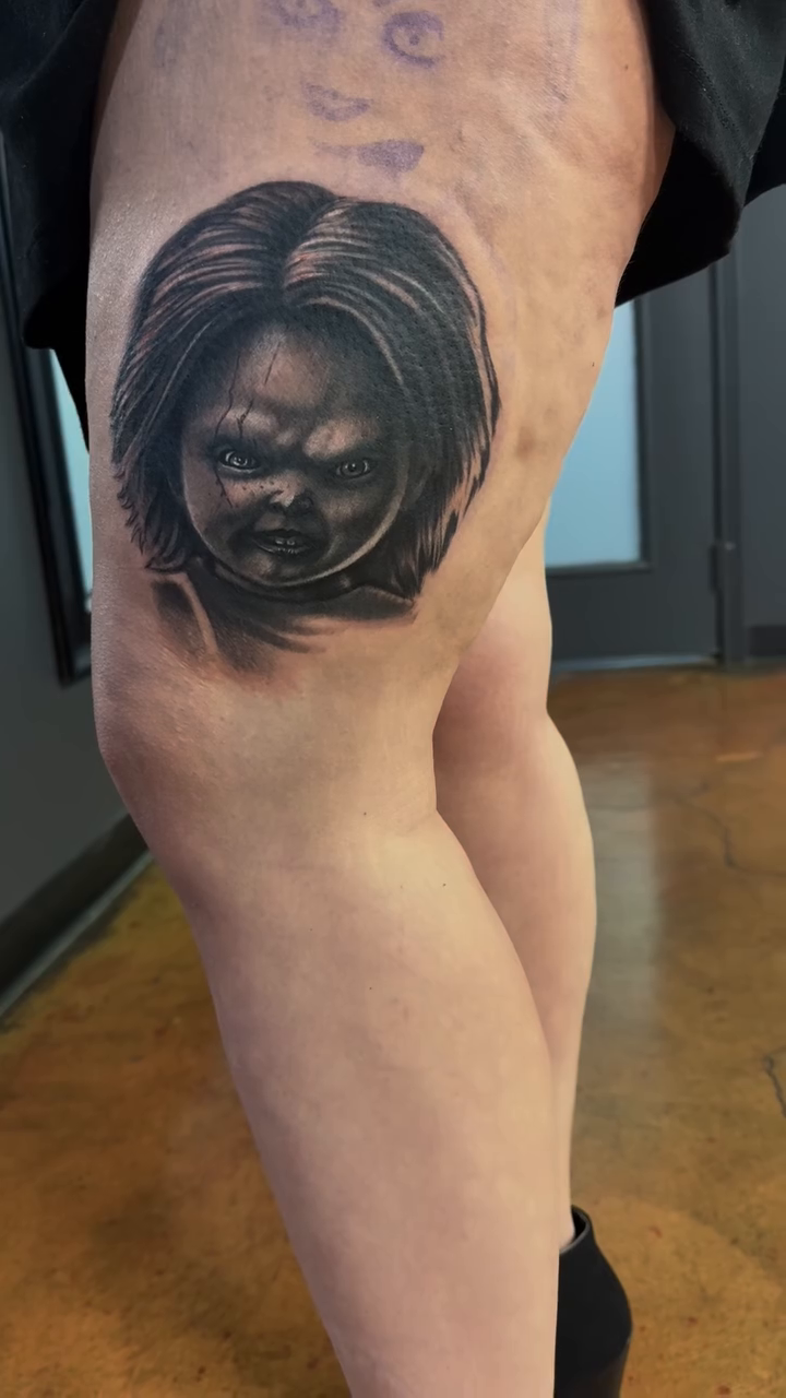 Tattoo by @daveisoldbutstillkicknit — realism, dark_realism