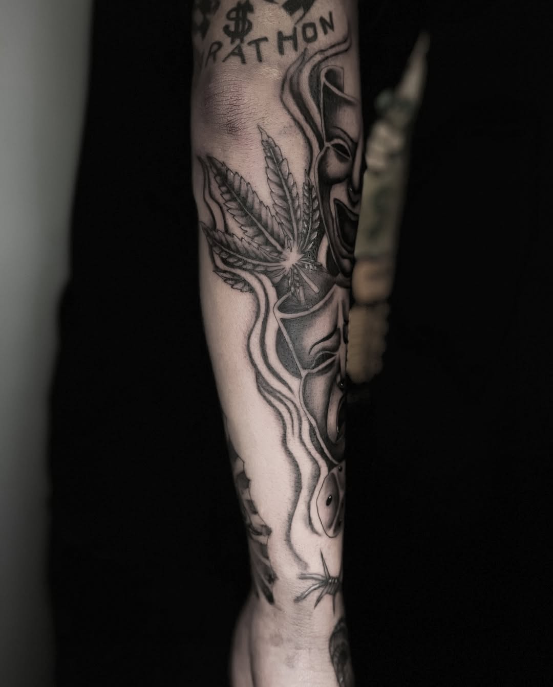 Tattoo by @sadfoo_tattoo โ black_and_grey