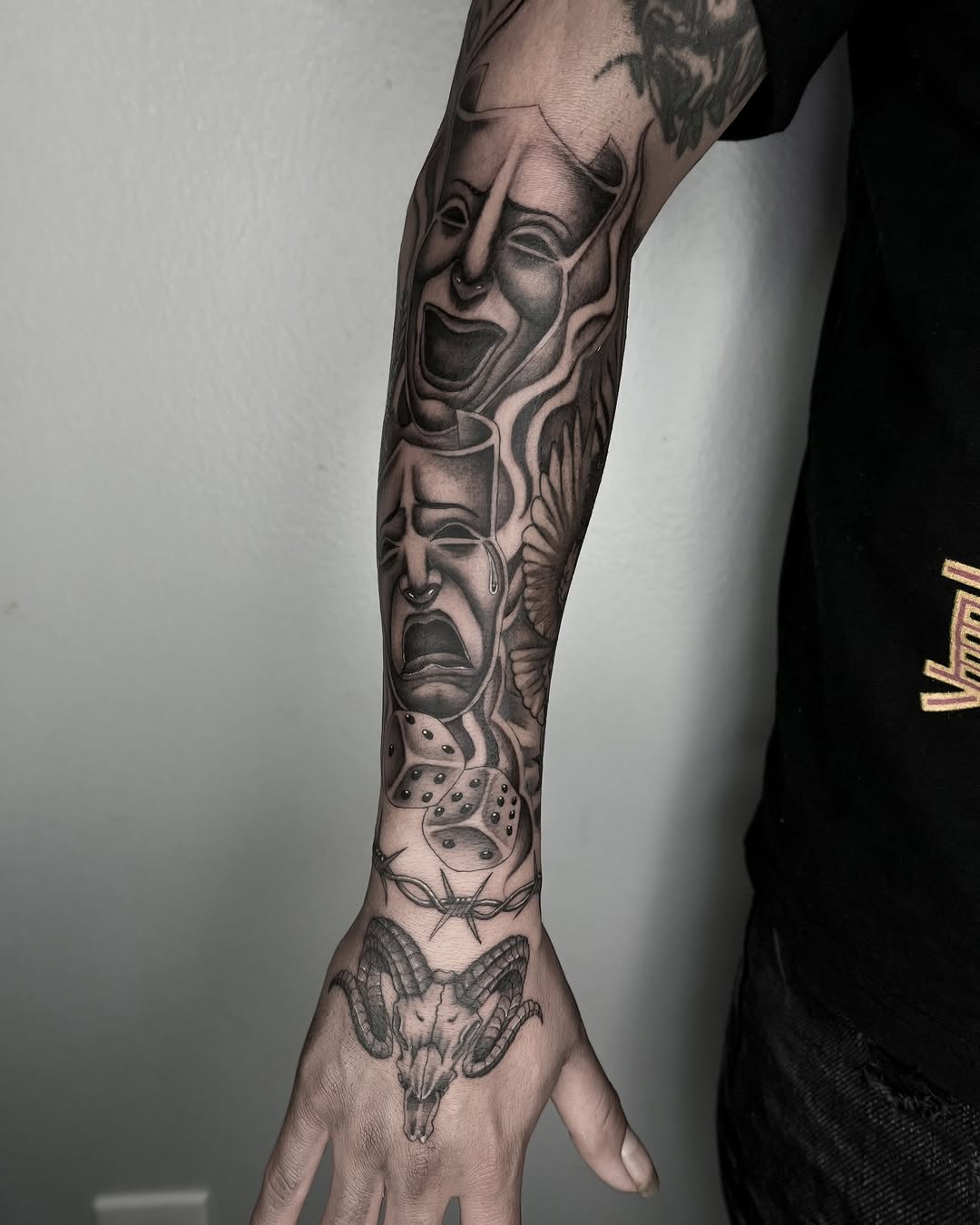 Tattoo by @sadfoo_tattoo โ black_and_grey
