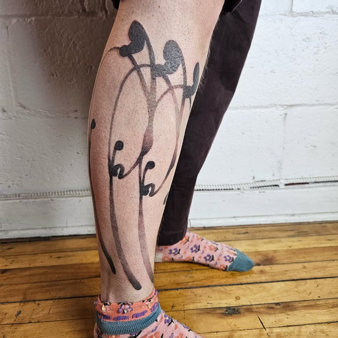 Tattoo by @ma.de.ligne — black_and_grey, abstract