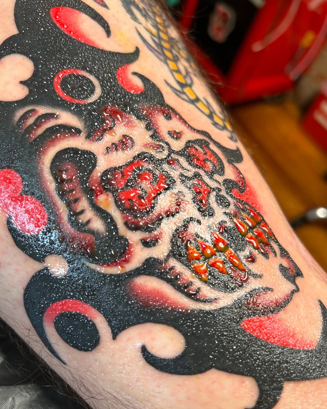 Tattoo by @bagofbones — new_school, trash_polka