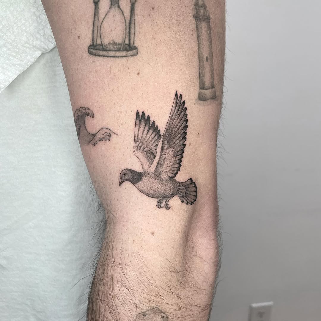 Tattoo by @fantasyandfuntattoo — black_and_grey, dotwork
