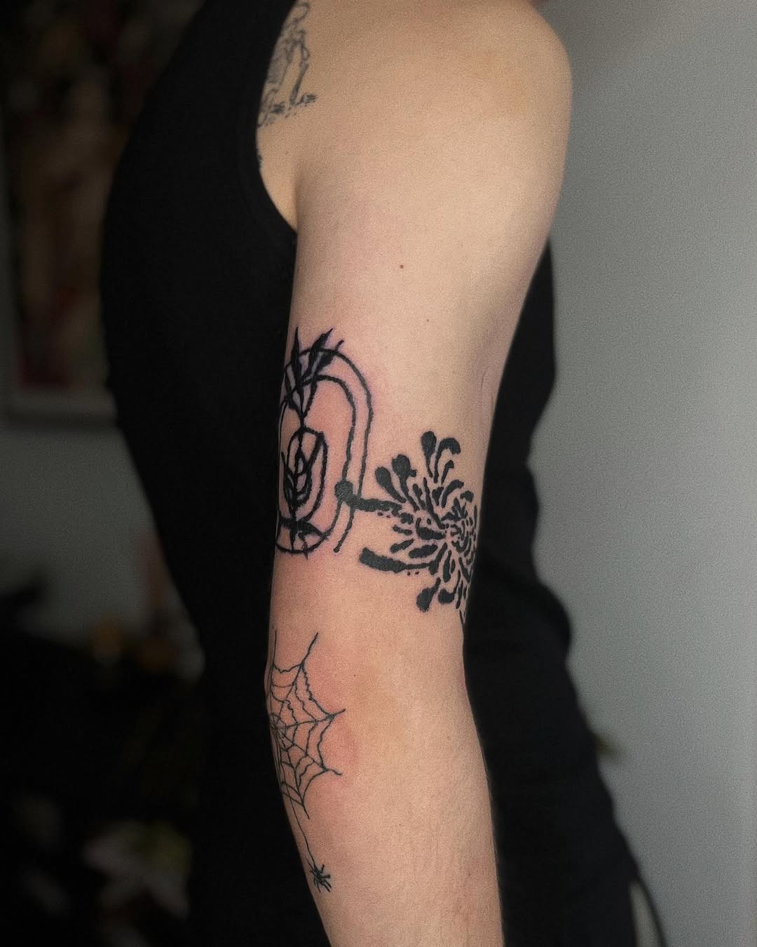 Tattoo by @sankangstudio — illustrative, blackwork