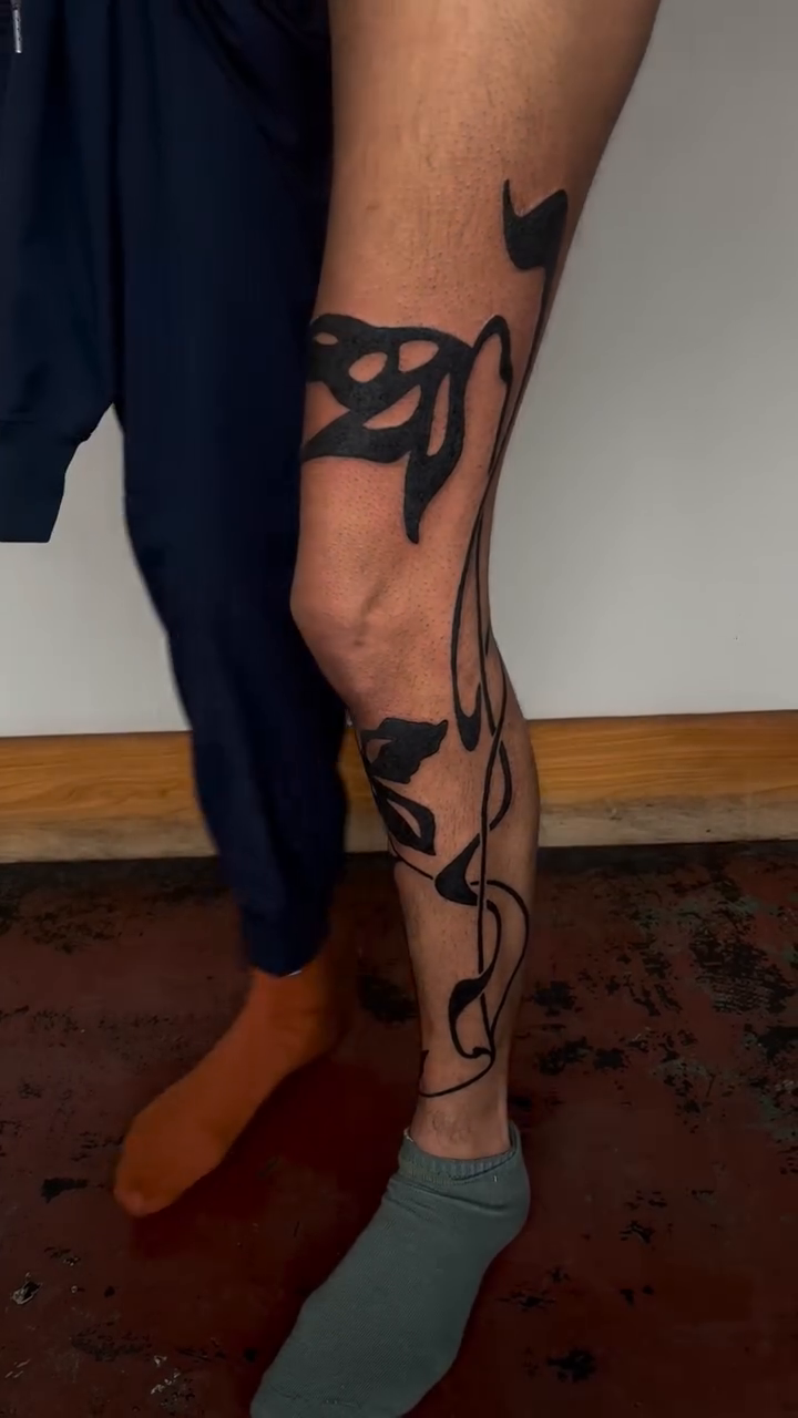 Tattoo by @abigailtattoos — blackwork, illustrative