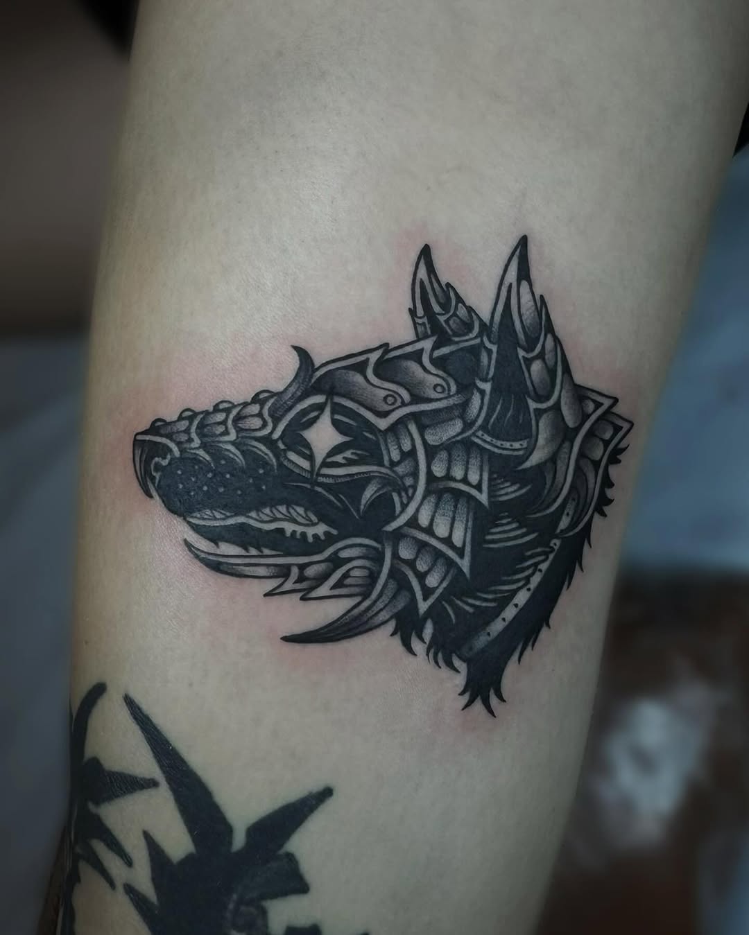 Tattoo by @notsik.inks — blackwork, ornamental