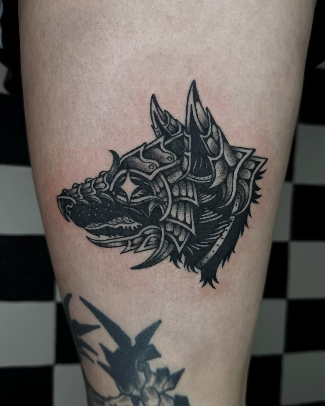 Tattoo by @notsik.inks — blackwork, black_and_grey