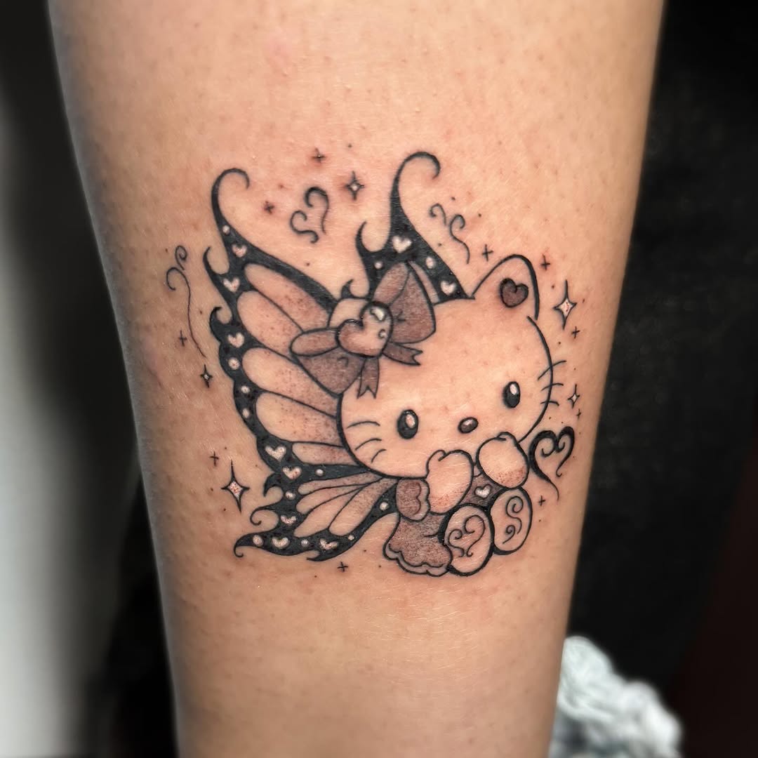 Tattoo by @kittystitches.ink — anime, fine_line