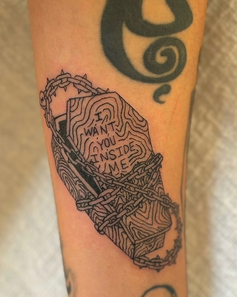 Tattoo by @sterlingstattoos — ignorant, lettering_script
