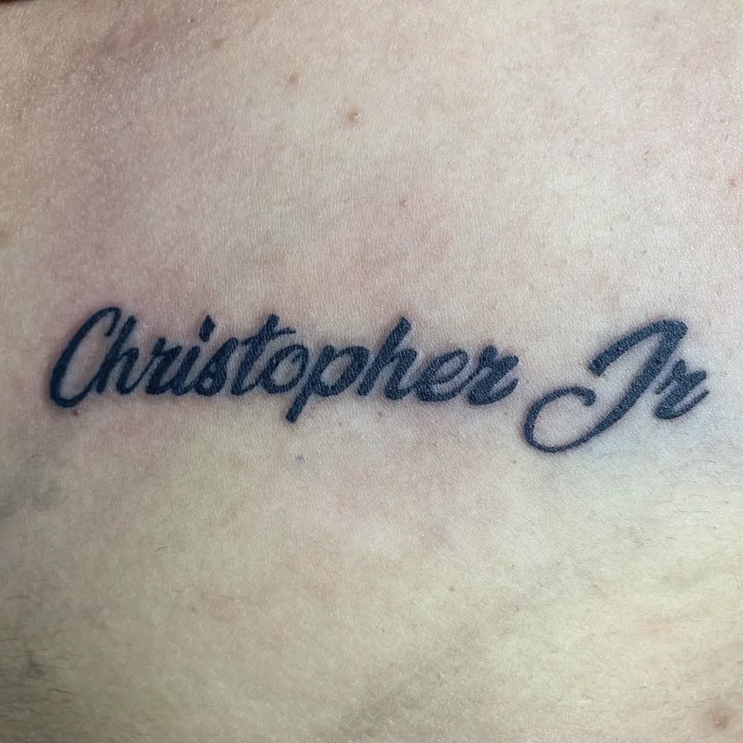 Tattoo by @jabbedbyjess — lettering_script, fine_line