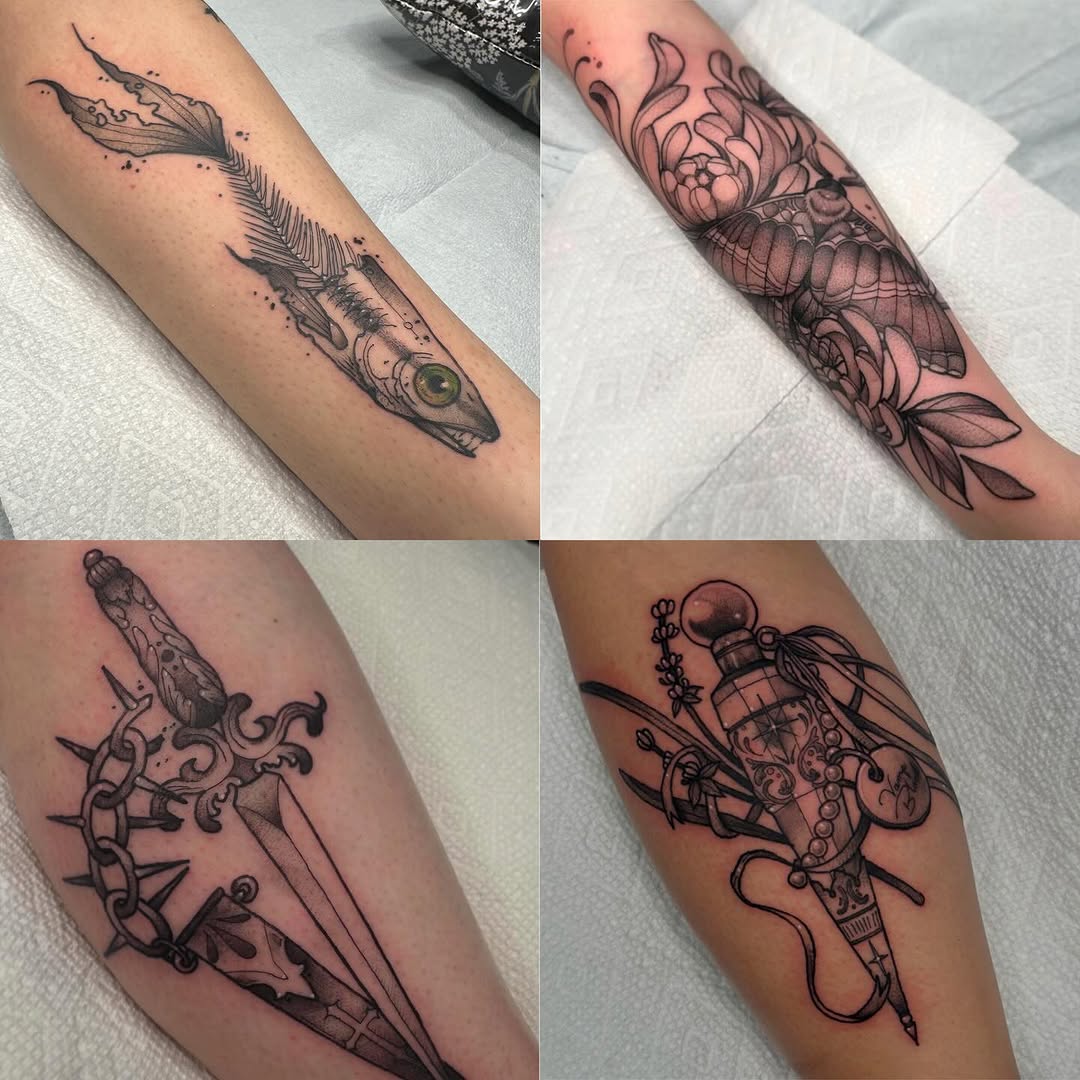 Tattoo by @saturniid.tattoo โ black_and_grey, realism