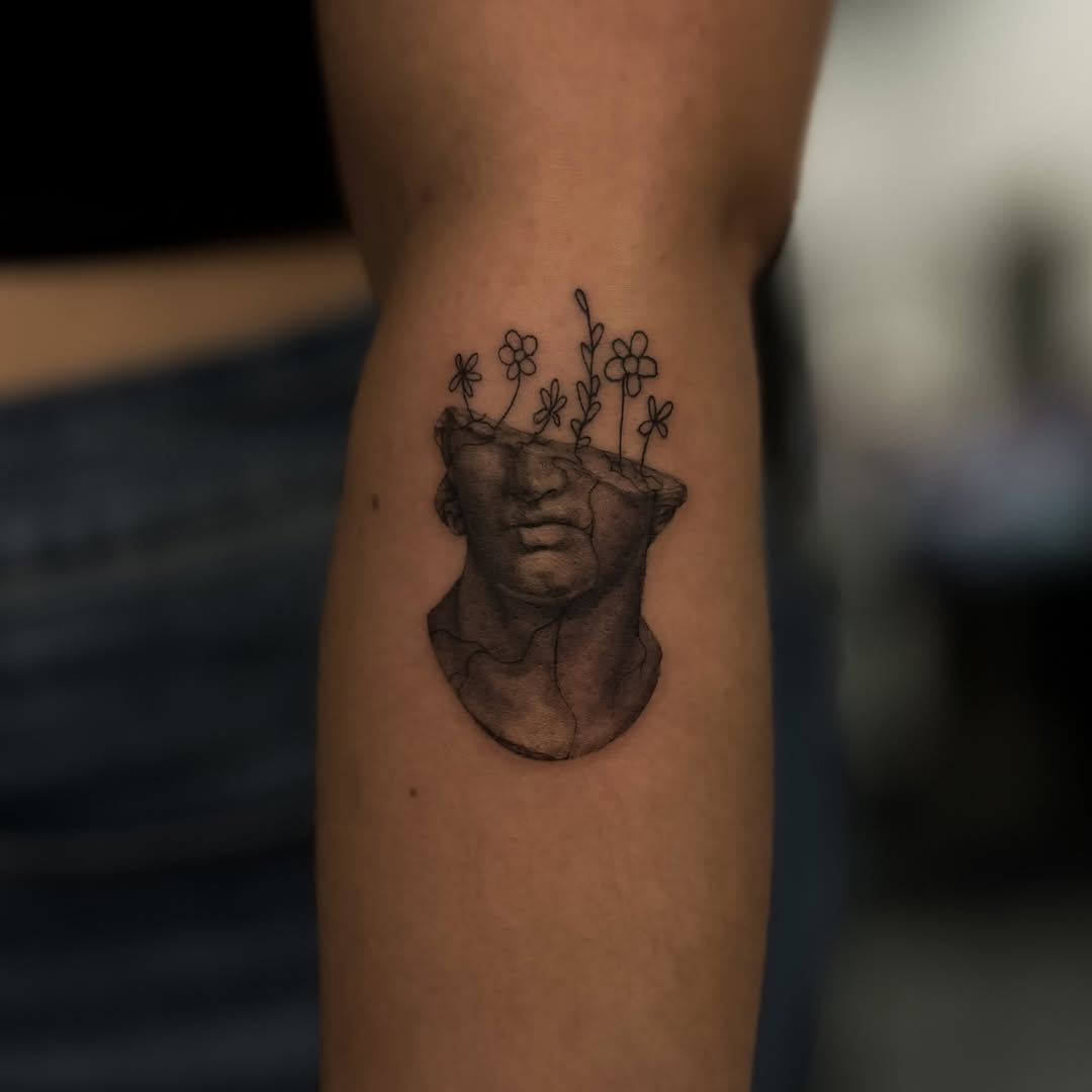 Tattoo by @mourning.tattoos — black_and_grey, realism