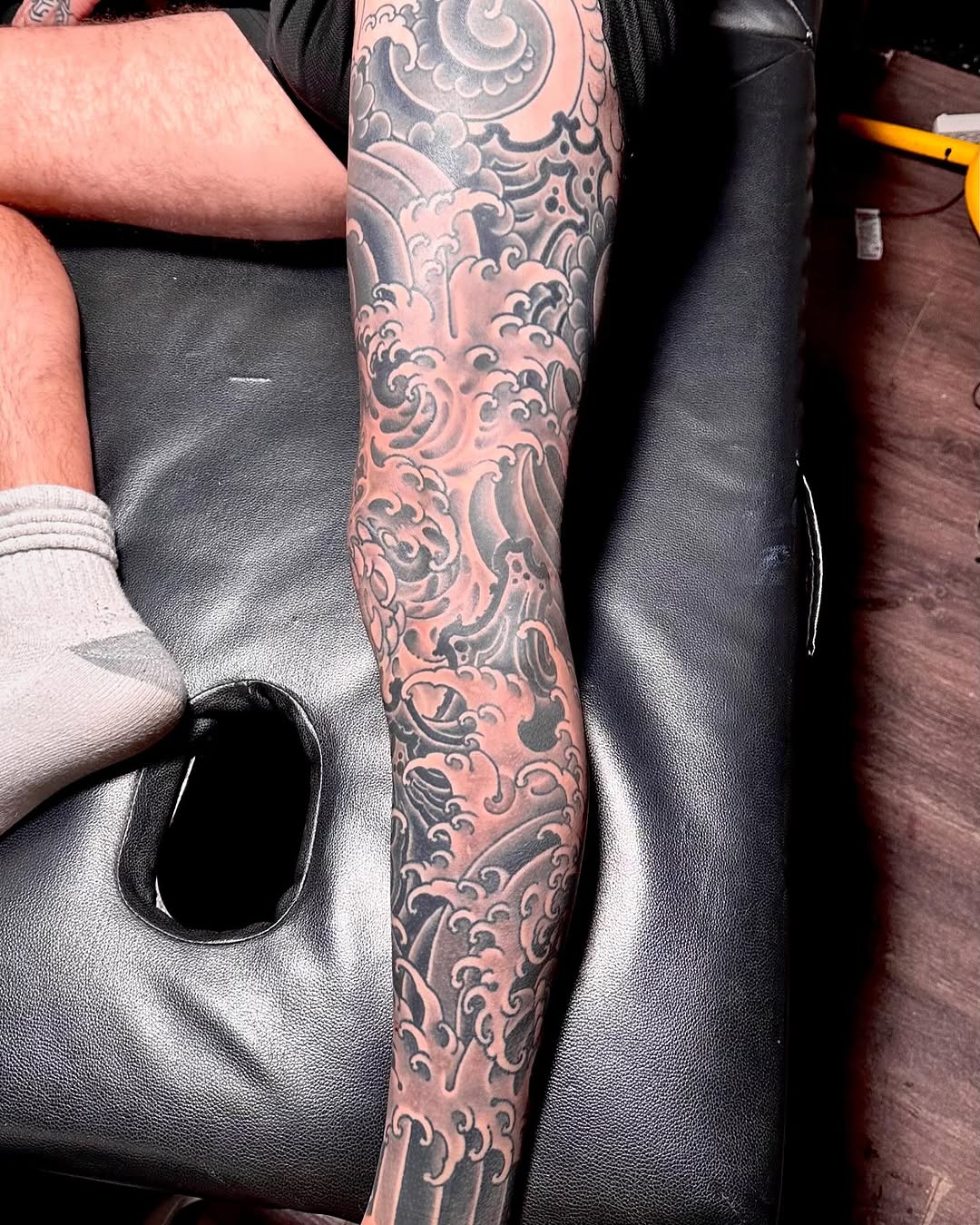 Tattoo by @christopher.astc — japanese_irezumi, black_and_grey