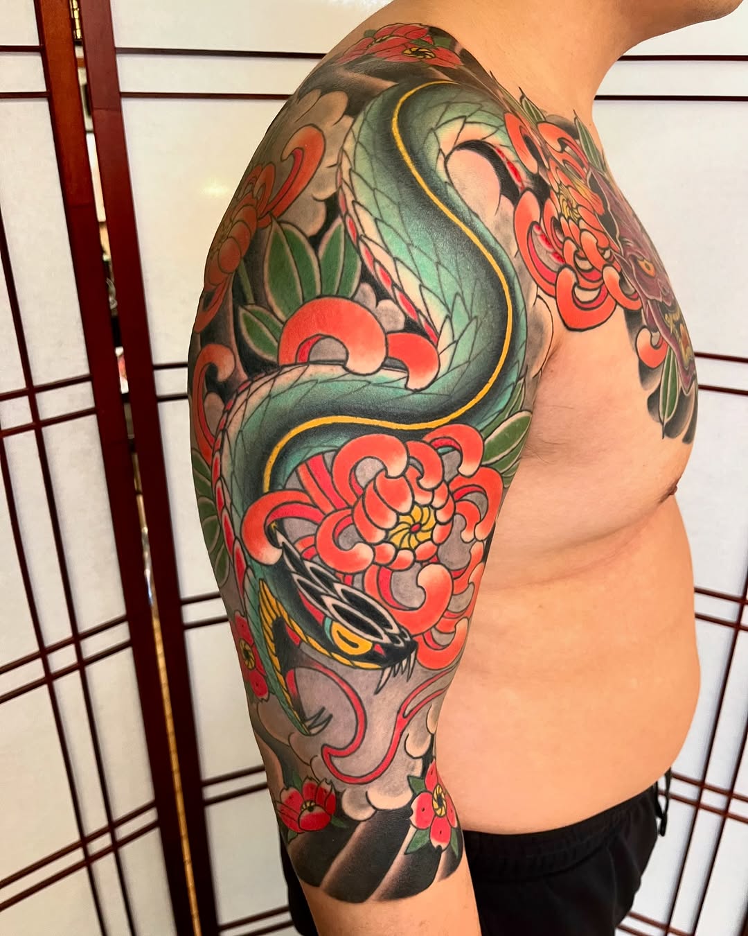 Tattoo by @sly.tri — japanese_irezumi, illustrative