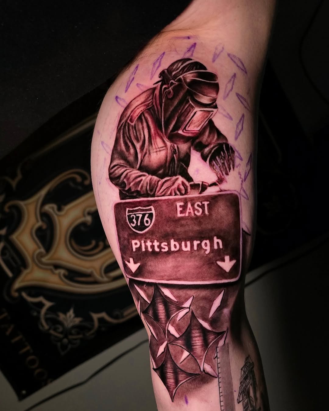Tattoo by @steelcitytattoos — realism, black_and_grey