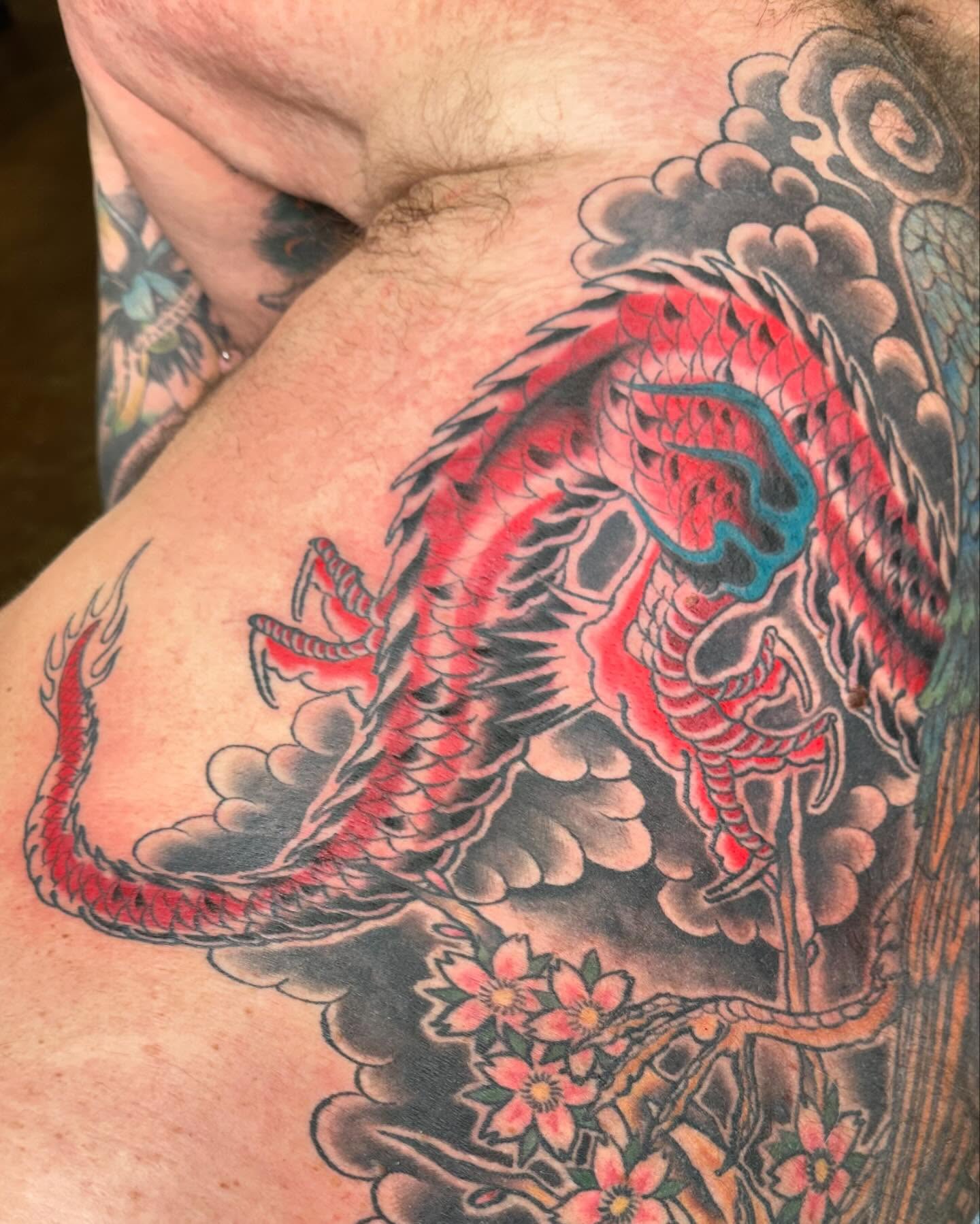 Tattoo by @sailorsushi_ — japanese_irezumi, black_and_grey