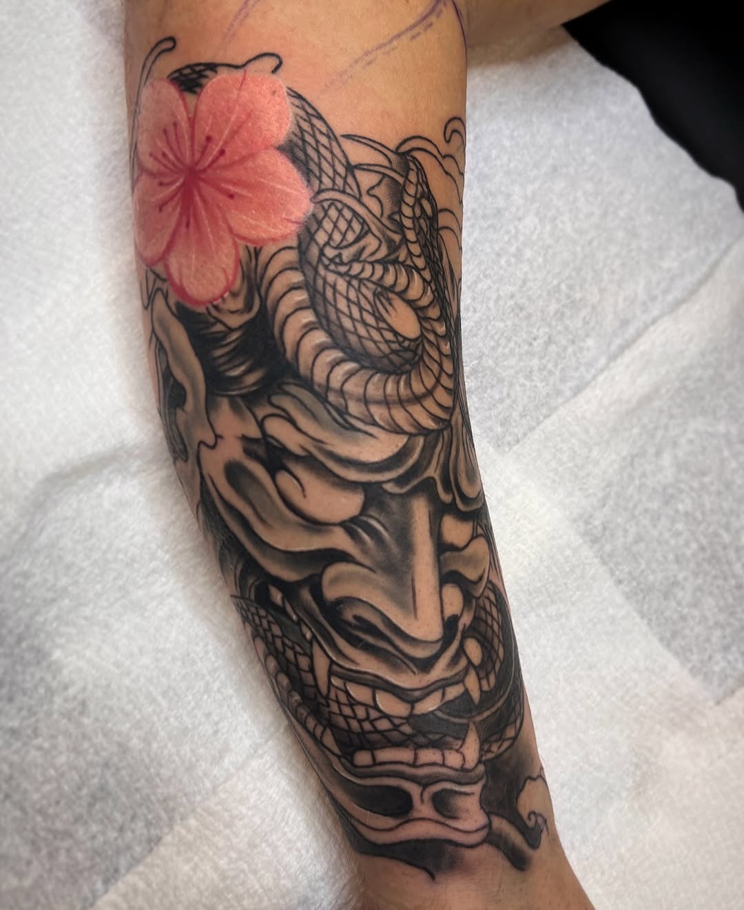 Tattoo by @tattooedbyjake — japanese_irezumi, black_and_grey